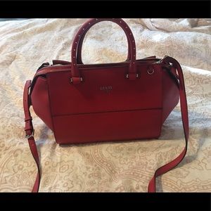 Red leather bag